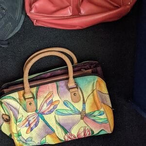Green and Blue Mini Bags with Artistic Design